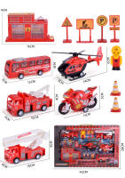 Juego De Modelos De Camiones De Incendio Y Coches Para Niños Kit De Juguete De Ingeniería Con Avión Y Tren Excavadora Regalo Para Niños - details 8