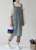 Delantal De Lona Algodón Puro Lavado Vaquero Para Publicidad Y Cocina Bib Overalls Material De Algodón Origen China - details 6