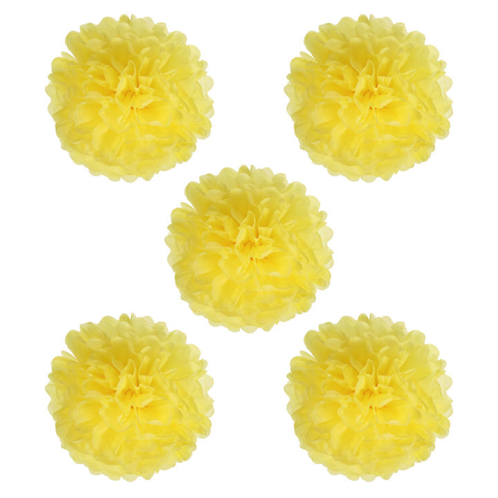5pcs 20cm Bolas De Flores De Papel Tissue Pom Poms Para Bodas Cumpleaños Fiesta De Despedida De Soltera Decoración De Fondo