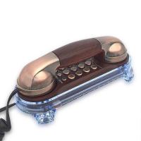 NEW Landline Wired Telephone Retro Desktop Corded Phone Handset Wall Mounted House Phones Home Off - details 0