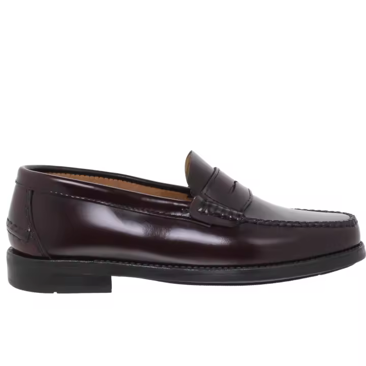 Zapato Castellano Antifaz Hombre Burdeos Piso Goma - Latino - 1