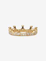 Pandora - Anillo de Corona brilliant transparent-Baño de Oro de 14K - details 1