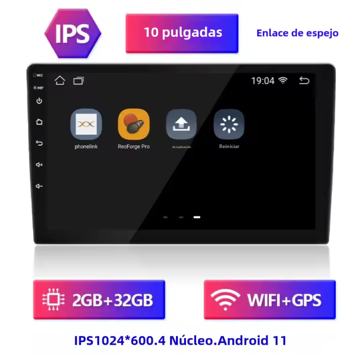 Reproductor Multimedia Para Coche 4core 2 Din Android 13 4G GPS WiFi BT CarPlay Android Auto Universal Para HONDA Pantalla 7/9/10 Pulgadas - 1