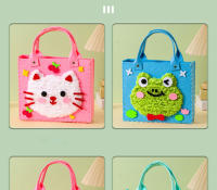 Set De Manualidades Para Niñas DIY Bolsa De Animal De Punto De Terciopelo Kit De Artesanía Para Principiantes Juguetes Hechos a Mano Para Aprender a Coser - details 4