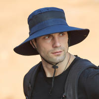 Sombrero De Pescador Panamá Unisex Verano Protección UV Con Pico Ancho Impermeable Y Secado Rápido Malla Transpirable Protección De Cuello - details 11