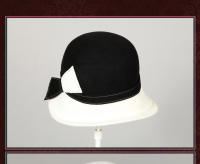 Gorro De Paja Blanca Ancha Para Mujer Gorro Bowler De Lana Acolchada Estilo Fedora Para Fiesta De Té Iglesia Casual - details 9