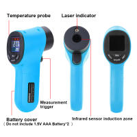Termómetro Infrarrojo Digital IR Pyrometer No Contacto Con Pantalla LCD Medición De Temperatura -50~550°C Para Cocina - details 1