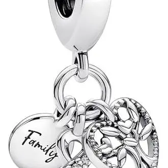 Pandora Moments - Colgante de plata de ley con circonita cúbica transparente，Incluye Caja Original - 1