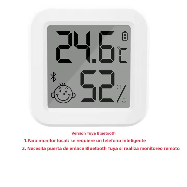 Sensor De Temperatura Y Humedad Inteligente Tuya LCD Mini Termómetro Higrómetro Con Control Remoto Por App Para El Hogar - 1