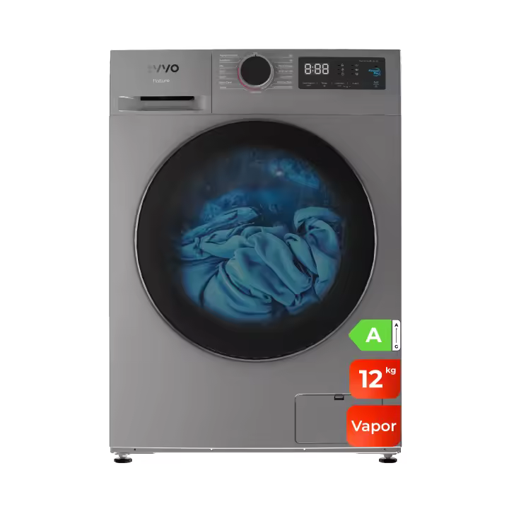 EVVO Lavadora 12 kg carga frontal Nature 12, 1350 rpm, Clase energética A, Motor Inverter, tambor diamante ePROTECT, Vapor Steam Wash, Lavado Rápido 15', Hygiene Pro - 1