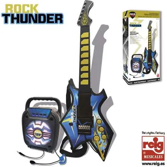Guitarra eléctronica Rock Thunder con bafle y Bluetooth - ¡Impresiona con tus acordes! - 1