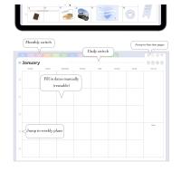 Planificador Digital Permanente para Todo el Año  Enlaces Rápidos  Paleta de Colores  Contabilidad  Resúmenes  Notas  Goodnotes y Notability - details 3