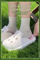 Zapatillas De Mujer Para Verano 2024 Con Suela Gruesa Y Agujero Muller Zapatos De Exterior Oficina Sandalias Mitad Pares Para Playa - details 5