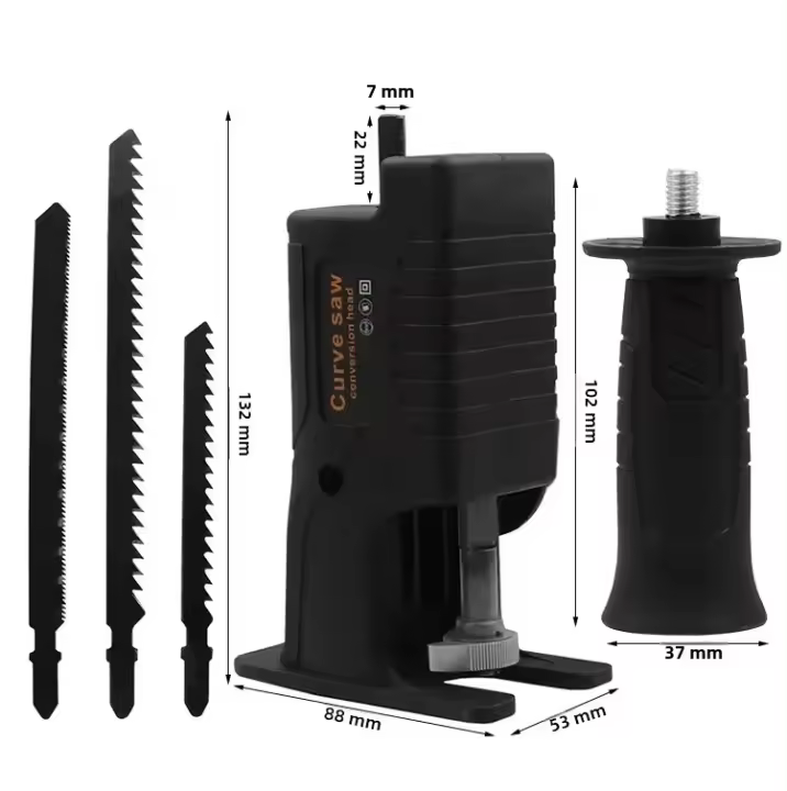 Adaptador De Silla Reciprocante Eléctrica Portátil Para Taladro Sin Cable Herramienta Modificada Con Hojas De Silla Para Corte De Madera Y Metal - 1