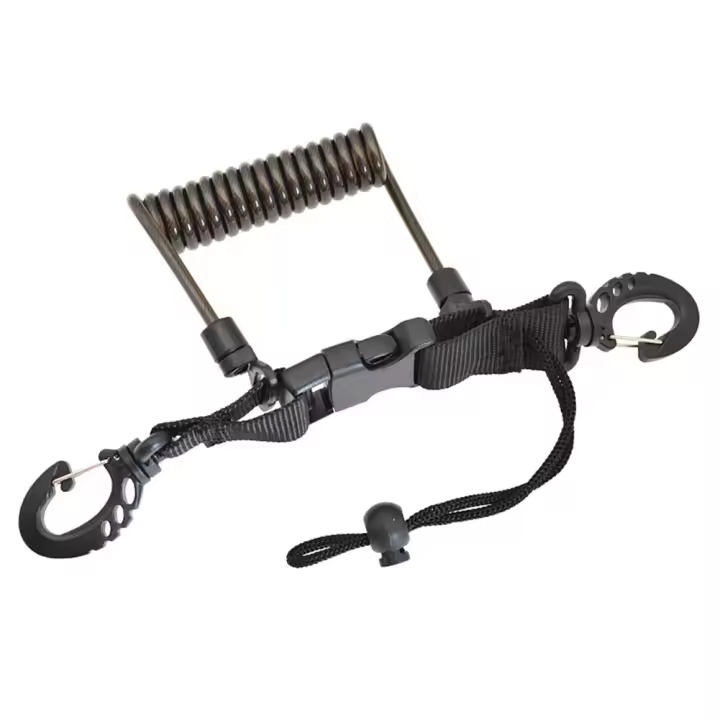 Cuerda Antipérdida De Cámara Para Natación TPU Correa Deportiva Duradera Con Resorte Espiral Y Gancho Giratorio Accesorios Portátiles Para Deportes Submarinos - 1
