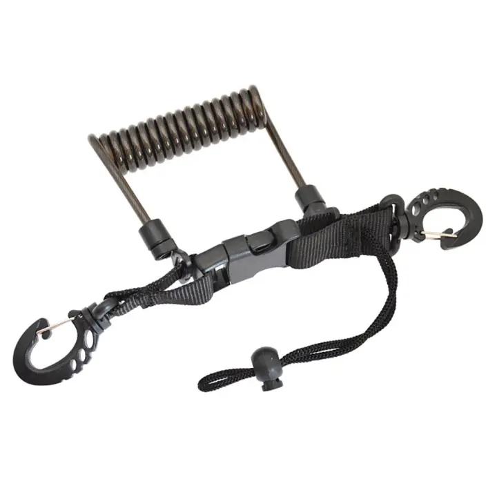 Cuerda Antipérdida De Cámara Para Natación TPU Correa Deportiva Duradera Con Resorte Espiral Y Gancho Giratorio Accesorios Portátiles Para Deportes Submarinos - 1