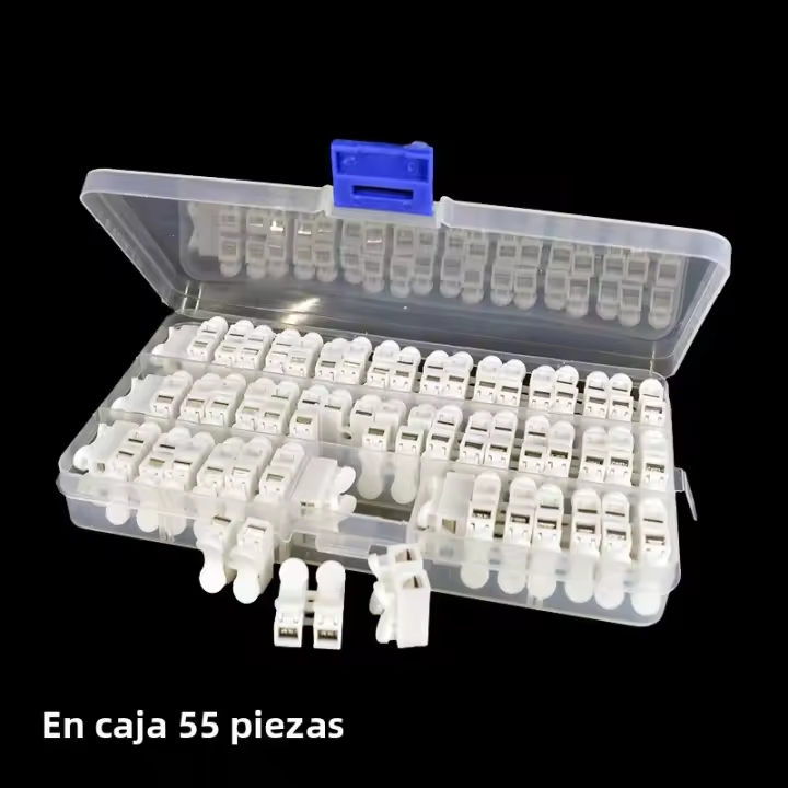 Conector Rápido De Cable CH-2 2Pin Con Resorte 55pcs Sin Soldadura Ni Tornillos Terminal De Clavija Para Tiras LED Fácil Instalación - 1