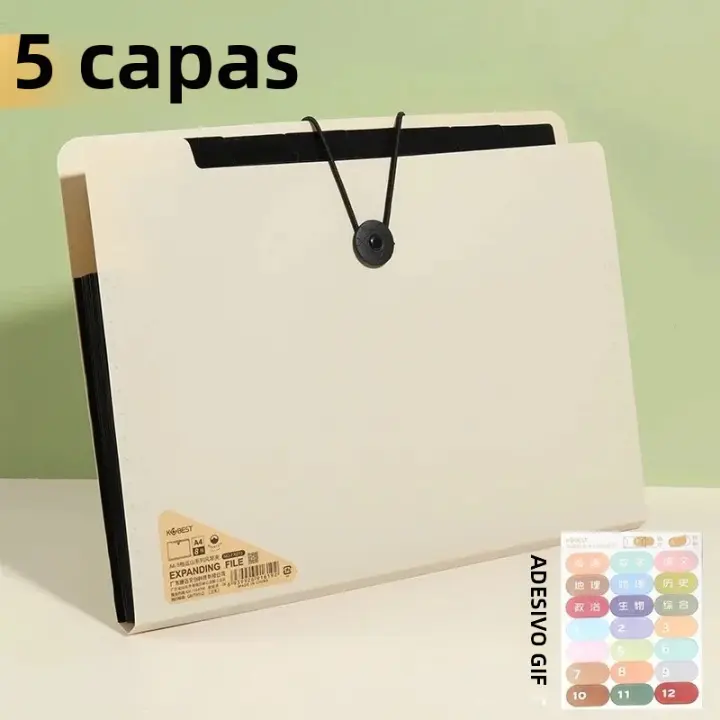 Bolsa De Almacenamiento Para Carpetas A4 De 5/8/13 Capas Estantería De Papel Herramienta De Escritorio Suministros De Oficina Y Escuela - 1