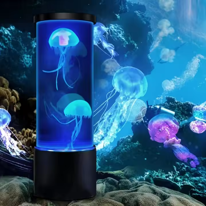 Lámpara De Noche De Medusa Con Cambios De Color Múltiples 8 Pulgadas USB Plug in Atmosphere Light Luz De Ambiente Contemporánea Para Estudio - 1