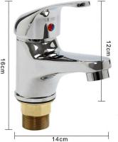 Cuenca grifos baño mezclador grifo caliente y frío mezclador grifo cromado latón sólido lavabo baño vanidad fregadero grifo para baño cocina guardarropa - details 0