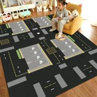 Carpetas De Tráfico Modernas Para Sala De Estar Alfombra De Piso Para Juego De Niños Alfombra De Zona Para Dormitorio Y Sofá Al Lado Alfombra De Puerta Decorativa De Polyester 100% - details 4