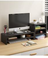 Soporte Ergonómico Para Monitor Y Teclado Organizador De Escritorio Con Almacenamiento Plástico Blanco Y Negro 12 Pulgadas - details 9