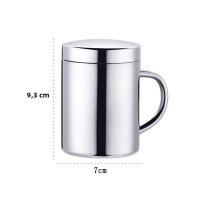 Gran Capacidad Taza De Leche a Presión Acero Inoxidable Con Tapa Para Cocina Oficina Fácil De Sostener Doble Capa De Vidrio - details 4