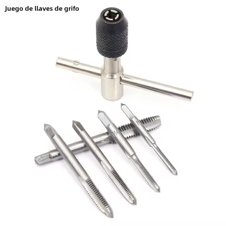 Llave De Atornillado T Portable Herramienta Manual Para Reparación De Máquinas Y Brocas Metralla M3 M4 M5 M6 M8 Herramienta De Trabajo Con Hierro Compuesto Y Acero Al Carbono - 1
