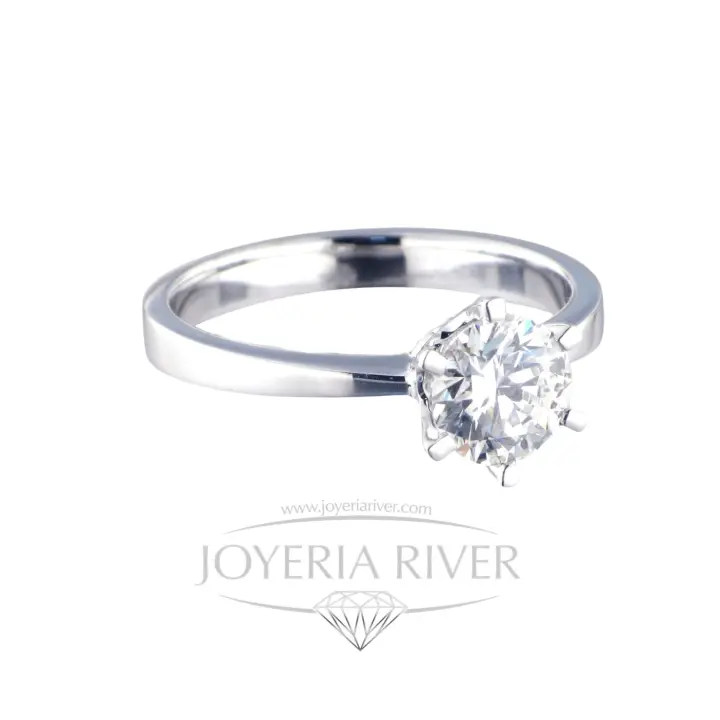 Sortija Oro Blanco y Diamante R508I312 2.8gr - 1
