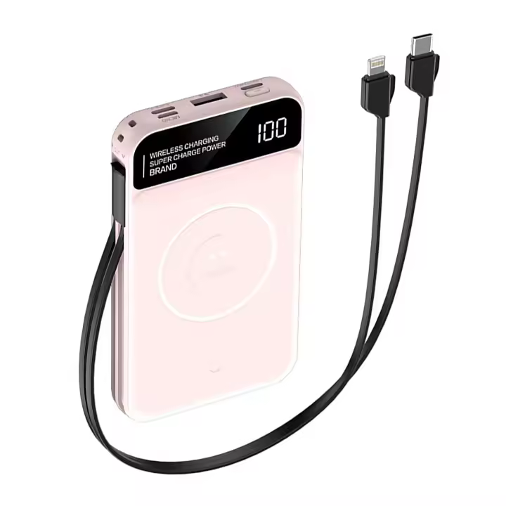 DAM. Powerbank 10.000mAh con carga inalámbrica de 15W, salida PD22.5W Super quick charge, carga rápida. Pantalla indicadora de carga. 12x2x7cm - 1