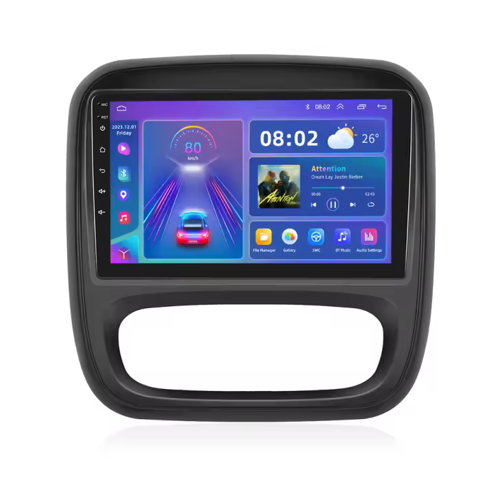 Podofo Radio de coche Android 2 Din para Renault Trafic Opel Vivaro 2015 Carplay 8+128GB AI Voice WIFI+4G DSP GPS Navegación Multimedia Reproductor de Video - 1
