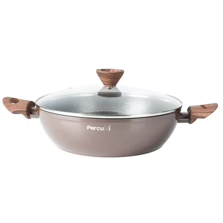 Cacerola Percutti Legno 2.0 con tapa de 28cm, alta calidad y antiadherente - 1