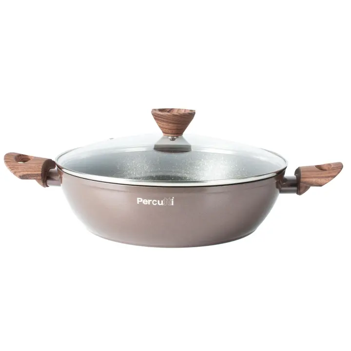 Cacerola Percutti Legno 2.0 con tapa de 28cm, alta calidad y antiadherente - 1