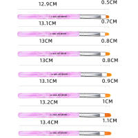 Kit De Arte De Uñas 21Pcs Con Pinceles De Acrílico Rosa Marcas De Mármol Rotuladores De Gel UV Diferentes Tamaños De Puntas - details 10