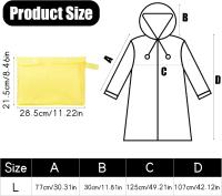 Chubasquero para Adultos, Gran Poncho Impermeable, Reutilizable Chubasquero Impermeable Claro, EVA Ponchos with Cordón Capucha y Fondo, Capa Impermeable para Mujeres - details 0