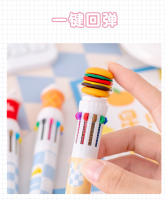 2pcs Bolígrafo De Jalea Para Niños 10 Colores Creativos Estilo Francés Bola De Panadero Gel Para Estudiantes Suministros Escolares Y De Oficina - details 5
