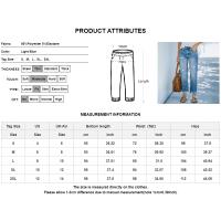 High Waist Ripped Denim Jeans Para Mujer Pantalones Slim Cargados De Moda Casual Jeans Cortos Rectos Talla S M L XL XXL Ropa Femenina - details 0