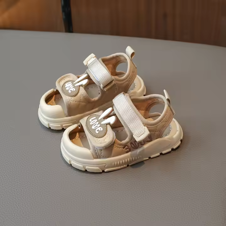 Sandalias Para Niños Y Niñas Verano Nueva Color Caqui Dibujos Animados Niños Bebé Zapatos Suaves Antideslizantes Tallas Reales - 1