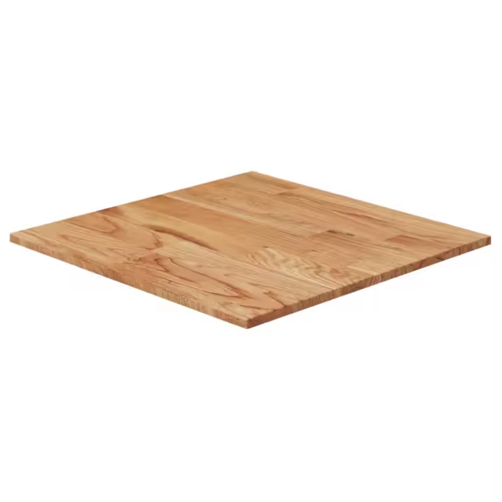 vidaXL Tablero de mesa cuadrado madera roble marrón claro 50x50x1,5 cm - 1