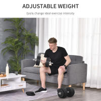 HOMCOM Conjunto de Mancuernas Ajustables de 25kg Juego de Pesas con Discos de 2,5/1,5/1,25 kg y Barras de Conexión de 2 kg Kit de Entrenamiento para Gimnasio en Casa - details 5