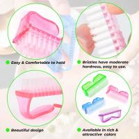 cepillos de uñas para uso diario: 4 tipos diferentes de cepillos de uñas con mango de plástico para limpiar uñas, para manos, pies y uñas. - details 2