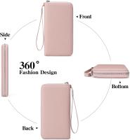 Monederos de piel para mujer, monederos RFID para mujer con múltiples ranuras para tarjetas y compartimentos espaciosos - details 3