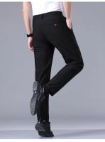 Pantalones Casuales Para Hombre Ultrafinos Y Elásticos Alta Elasticidad Transpirables Suaves Estilo De Negocios Verano Slim Fit Cierre De Cremallera - details 19