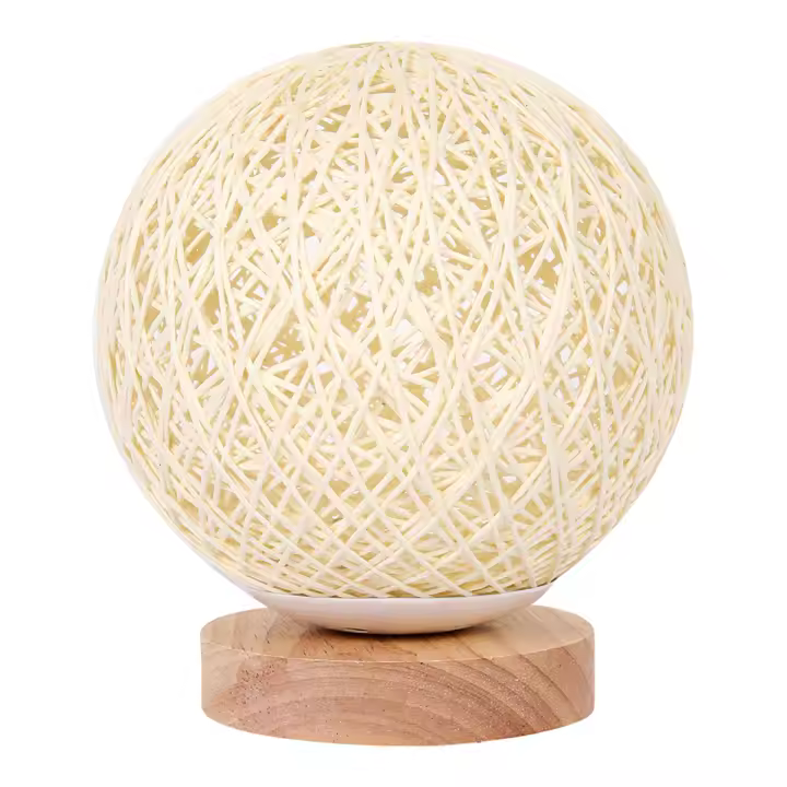 Lámpara De Lectura LED Para Mesa Rattan Bola Luz USB Recargable Moderna Para Dormitorio Y Sala De Estar Iluminación Decorativa Para El Hogar - 1