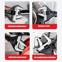 Juego De Llaves Ajustables De Boca Ancha 6 Pulgadas Y 10 Pulgadas De Acero Cr-V Con Mango Suave Métrico Para Plomería - details 1