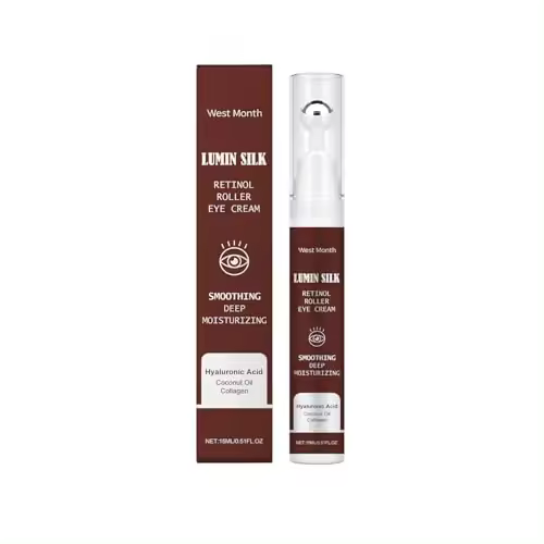 Crema para ojos, suero para ojos con retinol, colágeno, aceite de coco, ácido hialurónico y péptidos, energizante para ojos hinchados y arrugas, crema de suero antienvejecimiento para ojos, 0,51 onzas líquidas - 1
