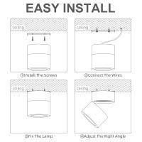 Lámpara De Techo LED Mini Pequeña 220V Luz De Piso Para Sala Dormitorio Cocina Instalación En Superficie Downlight Spot Light - details 11