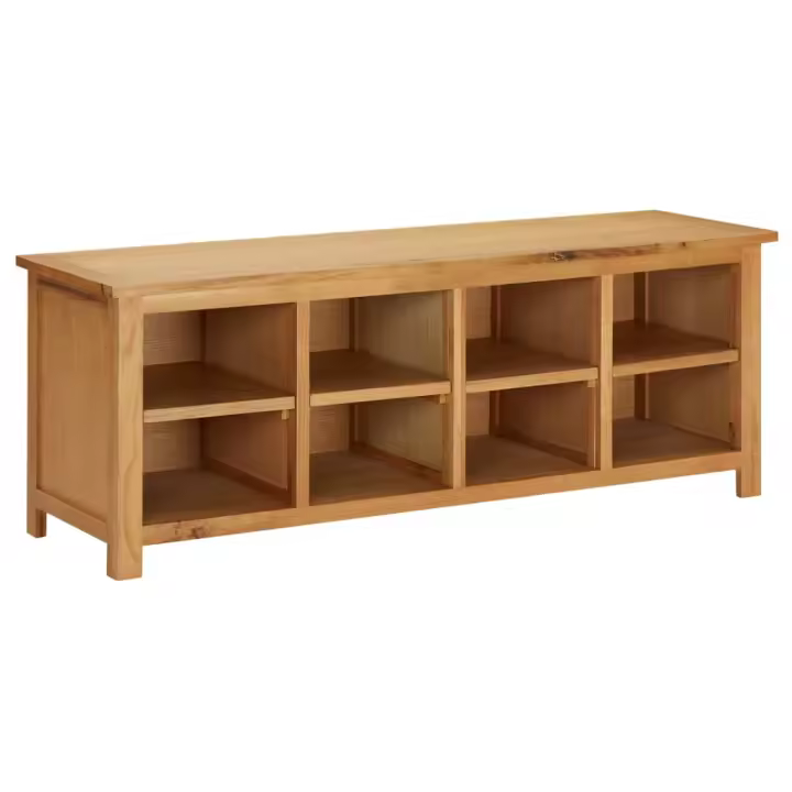 vidaXL Mueble zapatero de madera maciza de roble 114x37x45 cm - 1