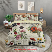 Juego De Cama Retro Con Patrón Floral 3 Piezas Adecuado Para Dormitorio De Mujer Queen King Twin Cama Funda De Edredón Y 2 Fundas De Cojín Material Poliéster 100% - details 2
