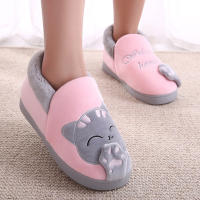 Zapatillas De Invierno Para Mujer Con Dibujos De Gato No Escolapadas Calientes Para El Interior De La Casa Zapatos De Piso - details 0